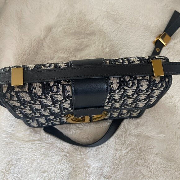 Christian Dior Montaigne 30 Oblique Jacquard Canvas Blue - Picture 6 of 14